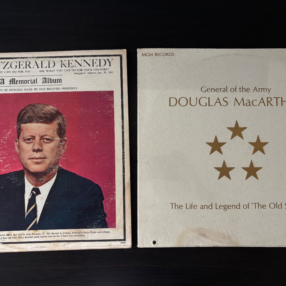 JFK and Douglas MacArtur vinyl